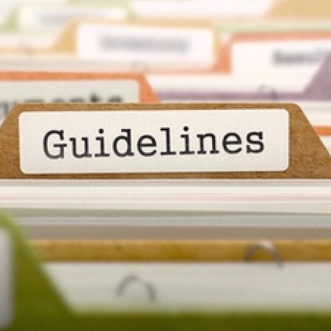 A file folder with the word guidelines on it